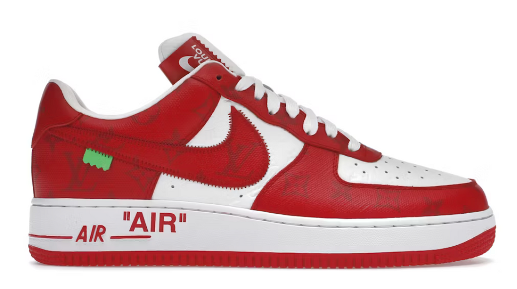 Louis Vuitton Nike Air Force 1 Low By Virgil Abloh White Red DS SZ 8