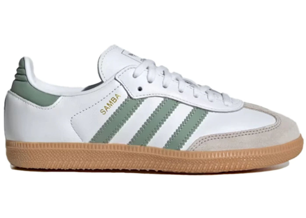 adidas Samba OG Cloud White Silver Green (GS)